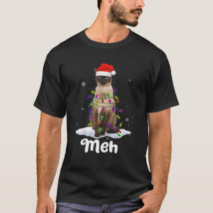 T-shirt Chat Père Noël illuminations de Noël Catmas Pajama