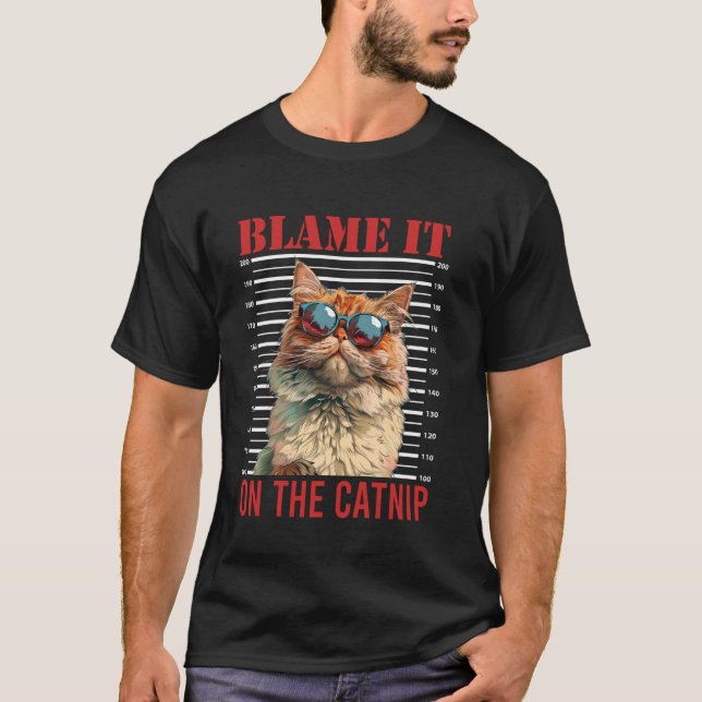 T-shirt Chat Persan ACCUSEZ LE CATNIP Propriétaire de chat (Devant)