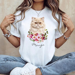 T-shirt Chat Persan Aquarelle