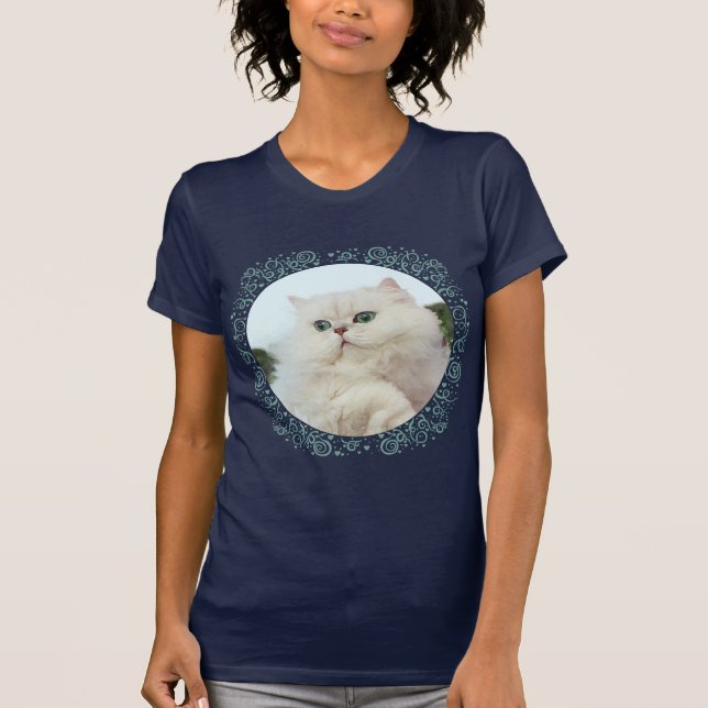 T-shirt Chat Persan aux Yeux de Jade (Devant)
