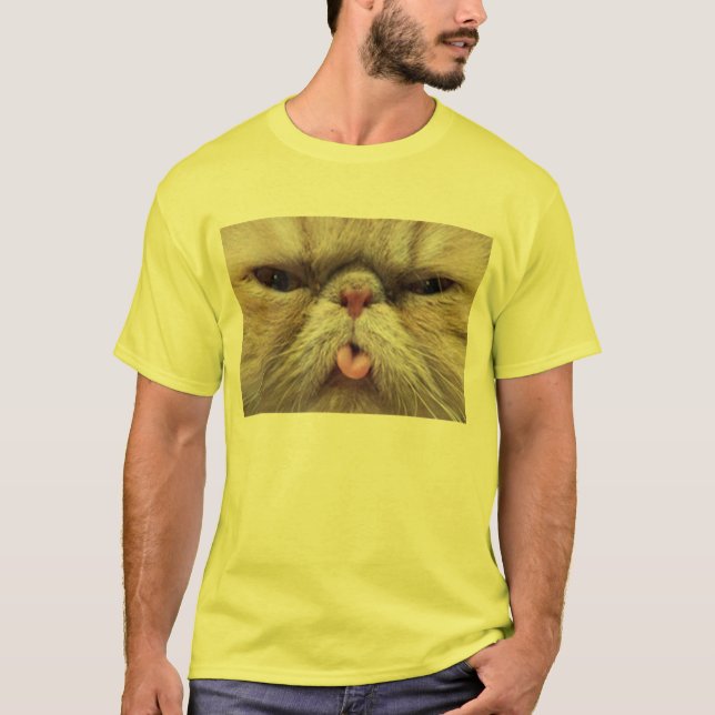 T-shirt Chat persan collant la langue (Devant)