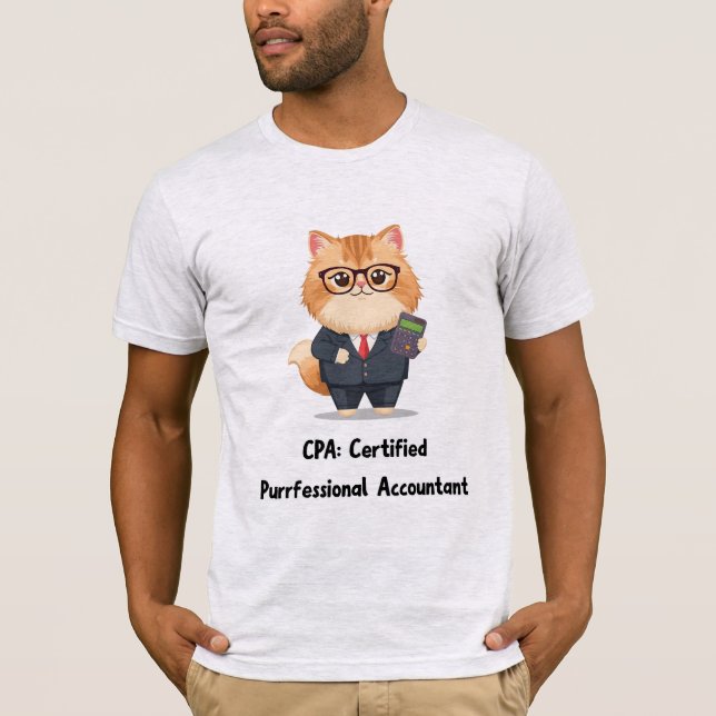 T-shirt Chat Persan Comptable Expert-Comptable Humour Fina (Devant)