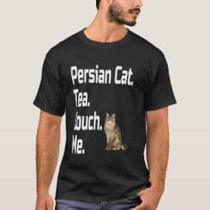 T-shirt Chat Persan Drôle Thé Canapé Moi Amant Maman Papa
