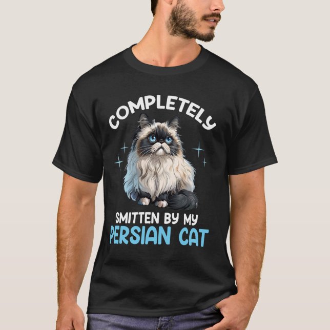 T-shirt Chat persan ENTIÈREMENT SMITTEN PAR MON CHAT PERSI (Devant)