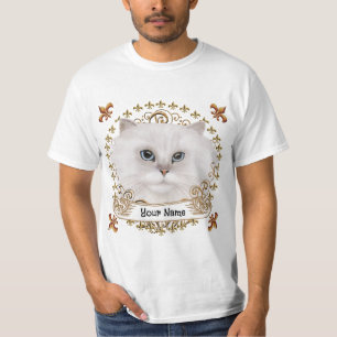 T-shirt Chat Persan Fleur De Lis