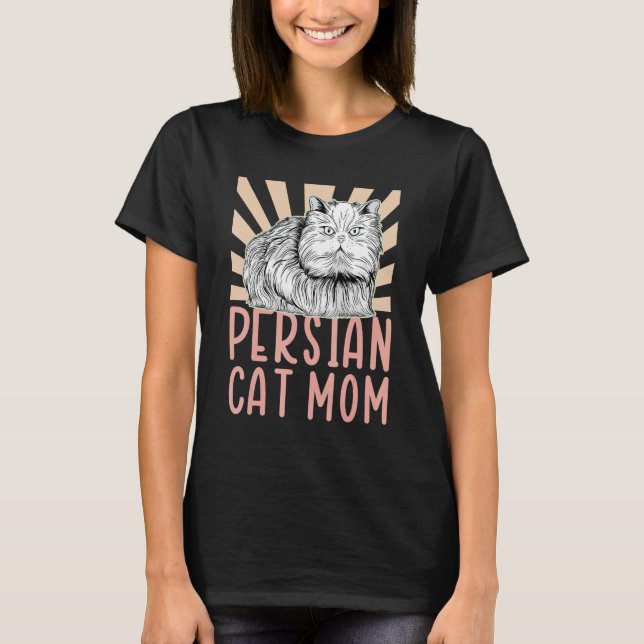 T-shirt Chat Persan Maman Propriétaire de chat Persan Long (Devant)
