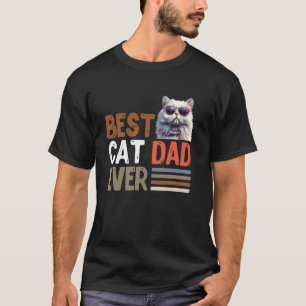 T-shirt Chat Persan Meilleur Papa de Chat Vintage Hommes C