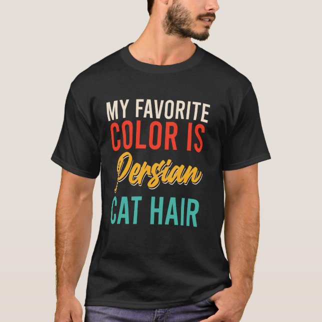 T-shirt Chat Persan MES COULEURS PRÉFÉRÉES POILS DE CHAT P (Devant)