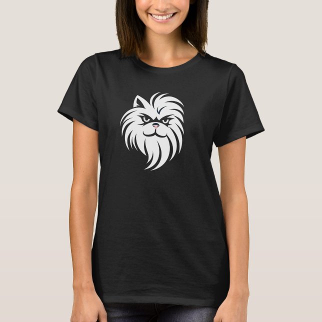 T-shirt Chat Persan Minimal, Amour des Chats (Devant)