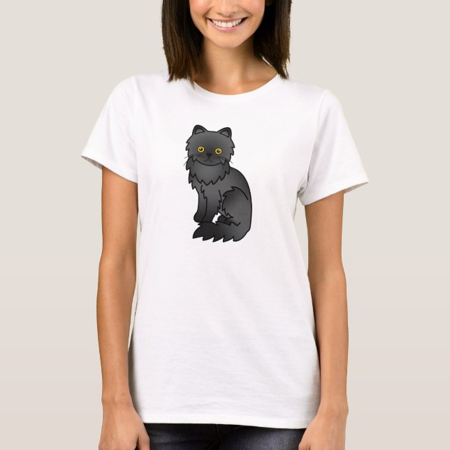 T-shirt Chat Persan noir (Devant)