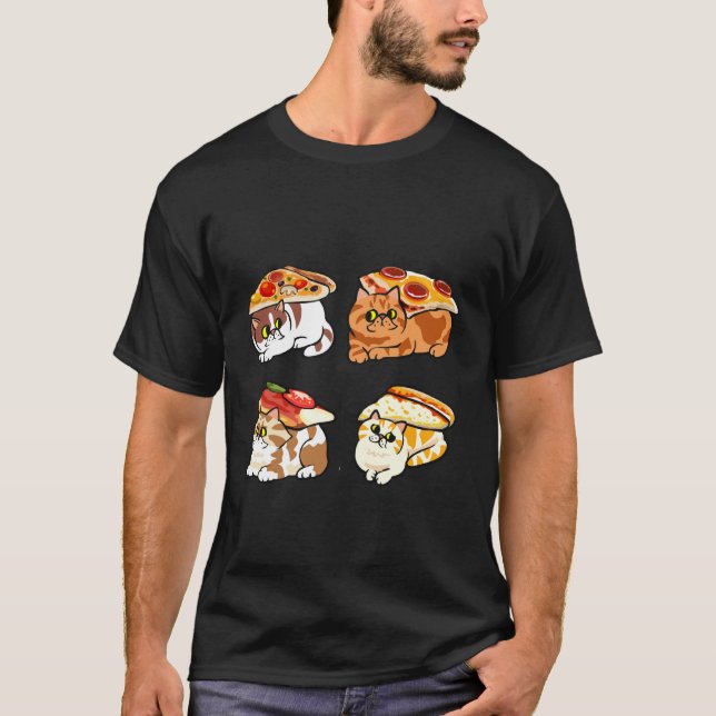 T-shirt Chat Persan Pizza (Devant)