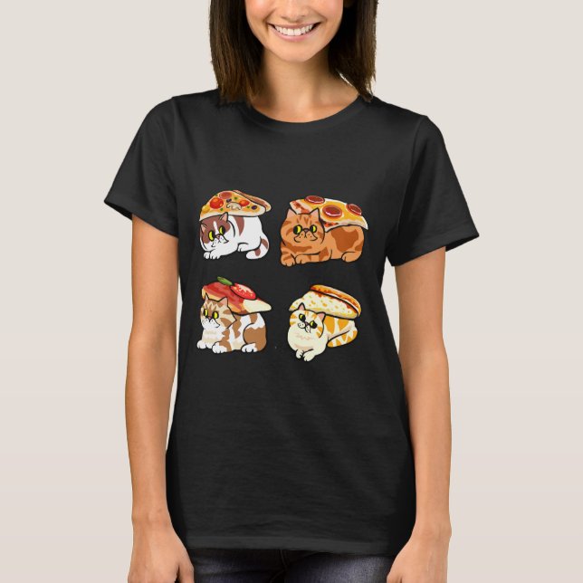 T-shirt Chat Persan Pizza (Devant)