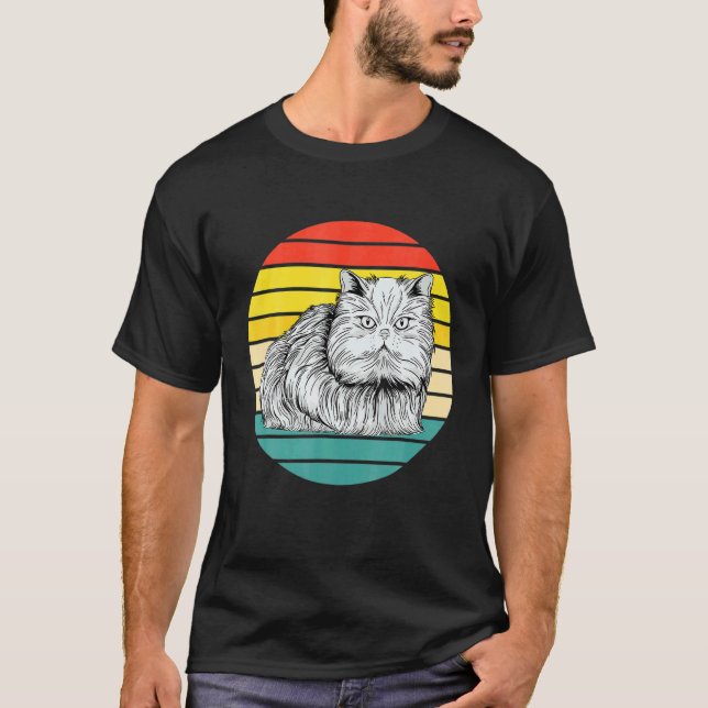 T-shirt Chat Persan Vintage (Devant)