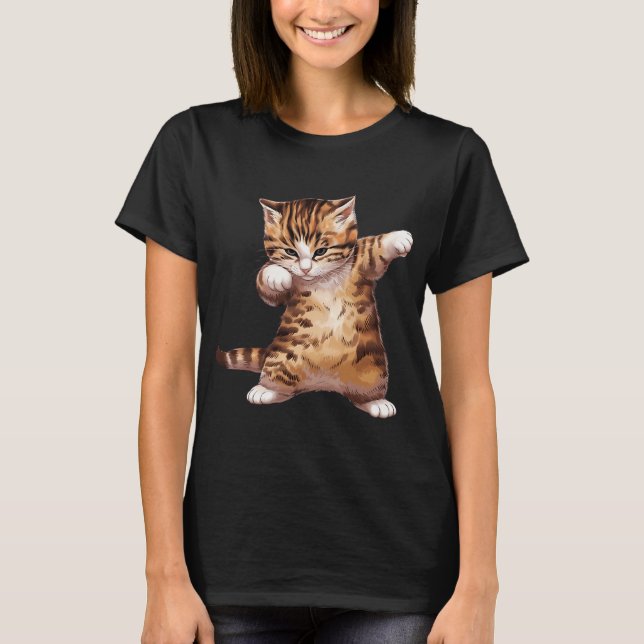 T-shirt Chat Petit Chat Drôle Cool Danse Kitty (Devant)