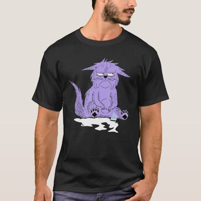 T-shirt Chat peu enthousiaste (Devant)