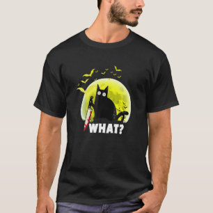 T-shirt Chat Pew Madafaka Black Chat Moon Halloween Vintag