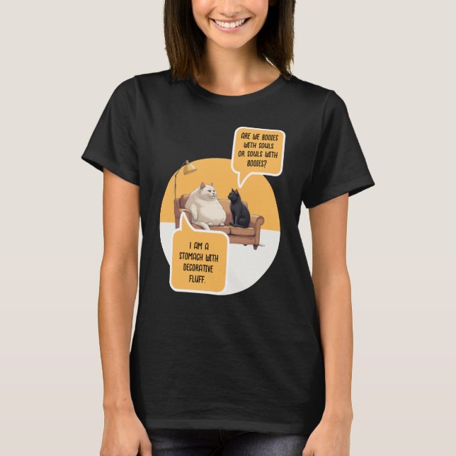 T-shirt Chat philosophe humour intellectuel Citation drôle (Devant)