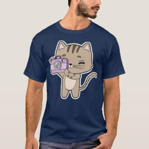 T-shirt Chat photographe avec caméra