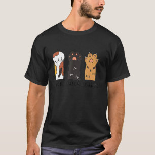 T-shirt Chat Pierre Feuille Ciseaux Pattes de Chat Mignon 