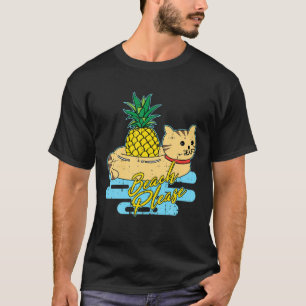 T-shirt Chat Pineappy Beach Halloween Cute Easy Halloween