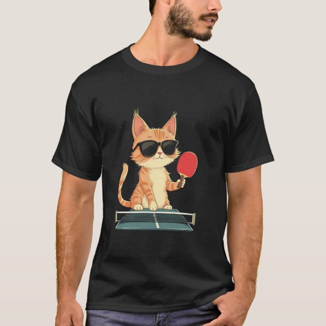 T-shirt Chat Ping Pong (Devant)