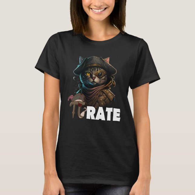 T-shirt Chat pirate de la journée de Pi 3 14 Professeur de (Devant)