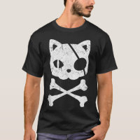 Chat pirate Kitten Halloween Skull Cross Bones Tan