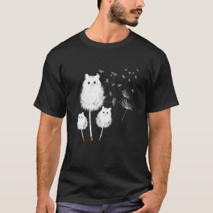 T-shirt Chat Pissenlit Fleur Incroyable Chat