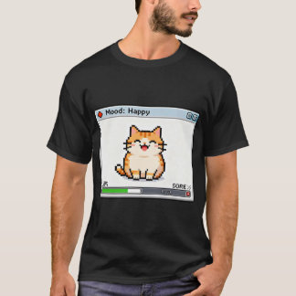 T-shirt Chat Pixel Sentiment Bon – Statut de Jeu Rétro Heu