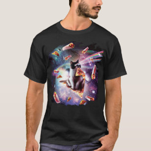 T-shirt Chat Pizza de l'Espace Extérieur Burrito Taco Las