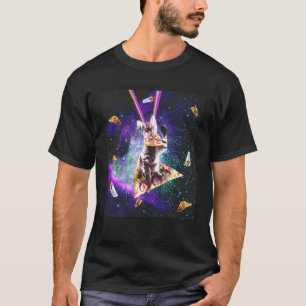 T-shirt Chat Pizza de l'Espace Extérieur Burrito Taco Las