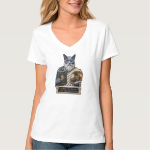 T-shirt Chat Platoon Bleu Russe