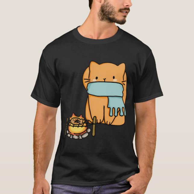 T-shirt Chat poisson Taiyaki (Devant)