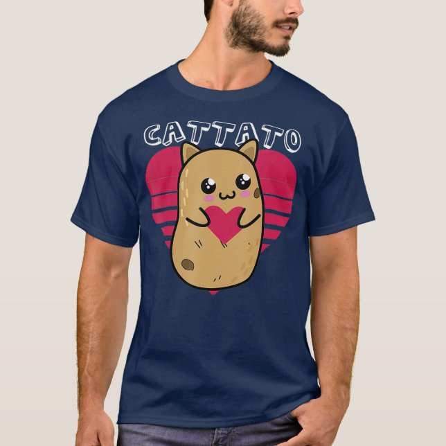 T-shirt Chat Pomme de terre Cattato Hilarious Design de no (Devant)