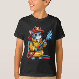 T-shirt Chat pompier Chat pompier Amoureux des animaux Cha
