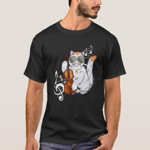 T-shirt Chat portant des lunettes de soleil jouant du viol