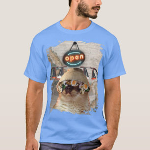 T-shirt Chat Portant des nouilles Ramen Bowl Amusant 