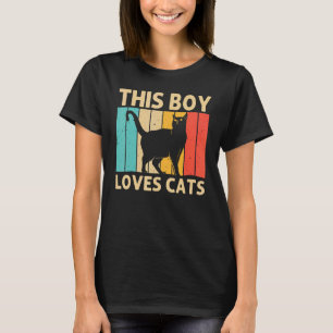 T-shirt Chat Pour Garçons Enfants Chat Noir Chat Personne 