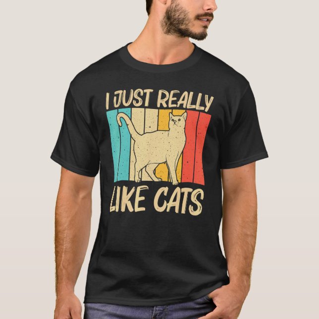 T-shirt Chat Pour Hommes Femmes Chat Chaton Animal De Comp (Devant)