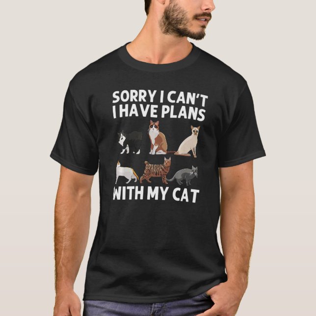 T-shirt Chat pour hommes femmes Chat  Dame de chat Chats A (Devant)
