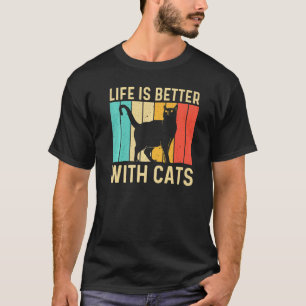 T-shirt Chat pour hommes femmes Chat noir  Personne féline