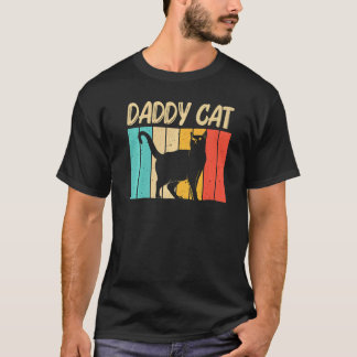 T-shirt Chat pour hommes Papa Chat noir Chat Chats