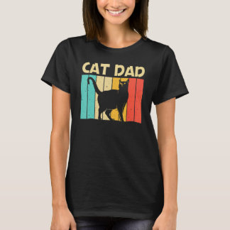 T-shirt Chat pour papa papa chat noir   Personne de chat C
