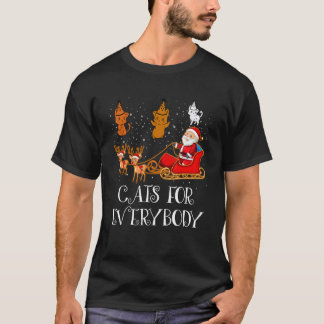 T-shirt Chat pour tout le monde Noël Chat Noël