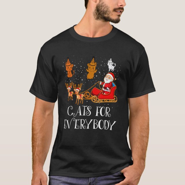 T-shirt Chat pour tout le monde Noël Chat Noël (Devant)
