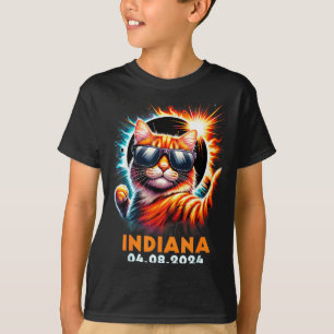 T-shirt Chat prenant un selfie avec l'éclipse solaire tota