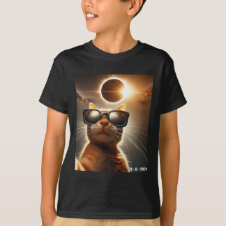 T-shirt Chat Prendre Un Selfie Avec Solaire 2024 Eclipse W