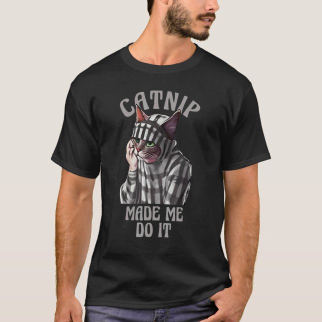 T-shirt Chat Prisonnier Herbe à Chat Chaton (Devant)