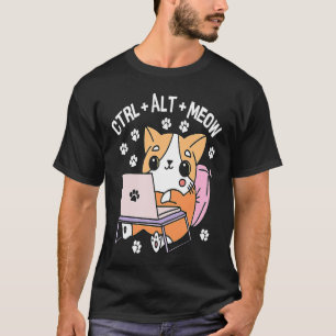 T-shirt Chat programmeur pirate informatique Kitten 1