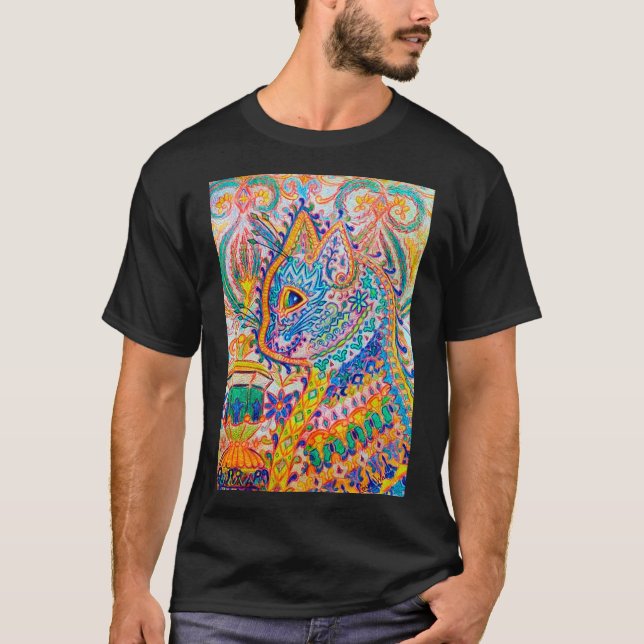 T-shirt Chat psychédélique, Louis Wain (Devant)